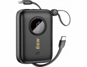 Dudao Powerbanka K14 s USB-A, USB-C, Lightning 10000 mAh, černá