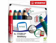 Stabilo Křídy Stabilo MARKdry (+ ořezávátko a hadřík) 4 barvy