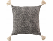 Douceur d`Interieur Dekorativní povlak na polštář JUNON do obývacího pokoje s třásněmi, 40 x 40 cm