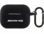 Mercedes AMG AMAP2RBK AIRPODS PRO 2 (2022/2023) ČERNÝ SILIKONOVÝ KRYT S BÍLÝM LOGEM