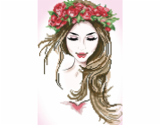 DIAMOND DOTZ Diamantová výšivka Diamond Dotz Kráska ve věnci 36x49cm DD5032