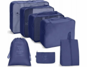 eCarla cestovní kosmetická sada tmavě modrá 7dílná.