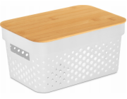 Kinvara Plastová nádoba s bambusovým víkem, 26 x 17,5 x 12,5 cm