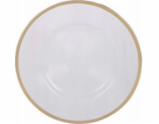 Home Styling Collection Kolekce pro domácí styling Průhledný podstavec se zlatým dekorem, O 33 cm
