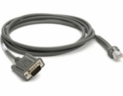 Zebra Paralelní kabel CBA-R08-S07ZBR, šedý, 2,1336 m, RS232 DB9