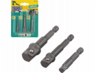 Wolfcraft 3-dílná sada adaptérů pro nástrčkové klíče 8797000