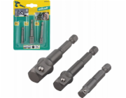 Wolfcraft 3-dílná sada adaptérů pro nástrčkové klíče 8797000