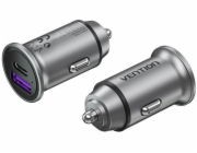 Vention FFFH0 nabíječka na PDA/mobilní telefon Univerzální Šedá Zapalovač na doutníky Rychlé nabíjení Auto