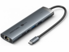 Stacja dokująca USB-C 9w1 Vention 4K 60Hz 100W PD 0.15m
