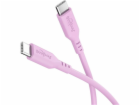 Goobay USB 2.0 Silikonkabel pink, USB-C Stecker > USB-C S...