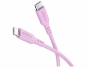 Goobay USB 2.0 Silikonkabel pink, USB-C Stecker > USB-C Stecker (pink, 1,5 Meter, PD 60 Watt)