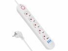 Maclean Prodlužovací kabel 5 zásuvek MCE395 W 3xUSB, 110-...