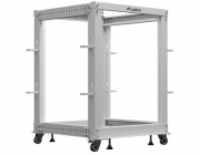 Lanberg Otevřený rack 19 palců 15U 600x600-1100 nastavitelný šedý