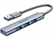 Vention CKOHB rozbočovač rozhraní USB 3.2 Gen 1 (3.1 Gen 1) Type-A 5000 Mbit/s Šedá
