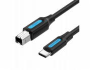 Kabel pro tiskárnu USB 2.0 typ C samec na B samec 2 m