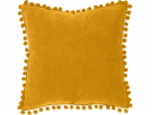 Atmosphera Polštář se žlutými bambulkami 40x40 cm