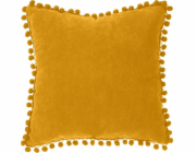 Atmosphera Polštář se žlutými bambulkami 40x40 cm