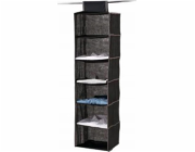 5five Látkový organizér do šatní skříně, závěsný, 6 přihrádek