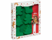 Atmosphera Sada vánočních pečících doplňků plech se špachtlí a silikonová forma