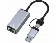 Bounn Adaptér HUB USB USB/TYPE C Ethernet 1000 Mbps