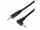 PremiumCord Kabel Jack 3.5mm - 3,5mm konektor 90° M/M 1,5m