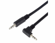 PremiumCord Kabel Jack 3.5mm - 3,5mm konektor 90° M/M 1,5m