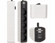 Brennenstuhl Prodlužovací kabel BRENNENSTUHL PRODLUŽOVACÍ KABEL ECOLOR 5GN, 3M ČERNOBÍLÝ