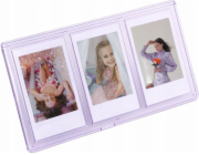 LoveInstant Stojan na 3 fotografie pro fotoaparáty/tiskárny Zink/Fuji Instax Mini - fialový