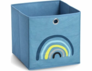 Zeller Úložný box Blue Rainbow, látkový, modrý