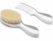 Nuvita Nuvita, Dětská sada: Kartáč a hřeben, šalvějově zelená