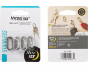 NiteIze NiteIze MicroLink ocelová stříbrná karabina 4 ks