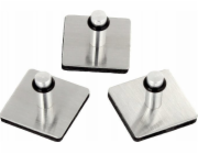 Zeller Sada magnetických háčků ČTVERCOVÝCH - 3 kusy v sadě, ZELLER