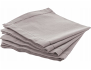 Atmosphera Bavlněné ubrousky CHAMBRAY - šedé, 4 ks, 40 x 40 cm