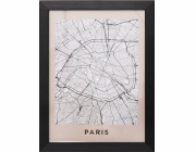 Atmosphera Zarámovaný plakát s mapou města, 18 x 24 cm