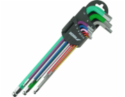 Dedra Šestihranné klíče extra dlouhé barevné 1,5-10 mm sada 9 kusů, S2