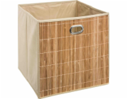 5five Bambusový úložný koš, univerzální šestihranný organizér s rukojeťmi