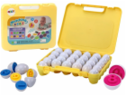 LeanToys Vzdělávací puzzle Vejce v kufru Učení čísel Barvy
