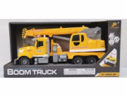 LeanToys Žlutý jeřábový vůz s třecím pohonem, světelnými a zvukovými efekty