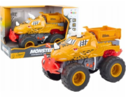 LeanToys Dinosaur Terénní auto Třecí pohon Sklápěč Oranžový