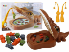 LeanToys Magnetická hra na lov krokodýlů, hnědá
