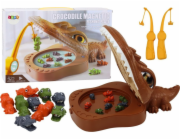 LeanToys Magnetická hra na lov krokodýlů, hnědá