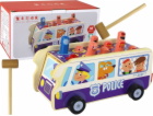 LeanToys Dřevěná arkádová hra Vybíjená policejní autobus