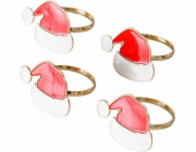 Boltze Kroužky na ubrousky s vánočním motivem TIPSY, 4 ks.