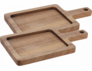 Excellent Houseware Prkénko na krájení z akáciového dřeva 2 kusy