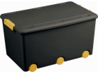 Tega Baby Velká kolečková přepravka Grafit se žlutou 60l
