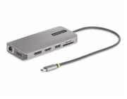 Startech USB-C Triple-Monitor Multiport Adapter, HDMI/DP/Card Reader - Dokovací stanice - USB-C 3.2 Gen 1 / Thunderbolt 3 / Thunderbolt 4 - HDMI, 2 x DP - 1GbE