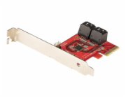 Startech SATA PCIe Card, 4 Port PCIe SATA Expansion card, 6Gbps SATA Card, Low/Full Profile, SATA Stacked Connectors, ASM1164 Non-Raid SATA Controller Card - PCI Express to SATA Converter - Řadič úlož