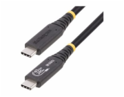 StarTech 1m (3.3ft) USB4 Cable, USB-IF Certified USB-C Cable, 40 Gbps - USB kabel - USB-C (M) do USB-C (M) - USB4 / Thunderbolt 3 / Thunderbolt 4 / DisplayPort 1.4 - 48 V - 5 A - 1 m - neobsahuje halo