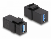 Delock Keystone modul USB 3.0 A samice > USB 3.0 A samice černá (1:1)