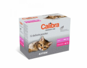 CALIBRA Cat Premium Kitten Pouches Box - mokré krmivo pro kočky - 12x100g